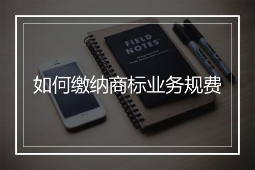 如何缴纳商标业务规费
