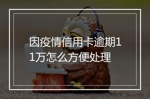 因疫情信用卡逾期11万怎么方便处理