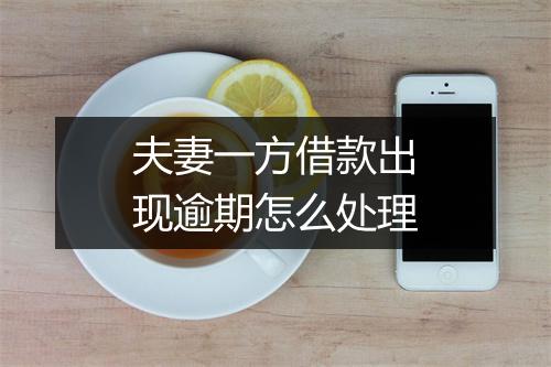 夫妻一方借款出现逾期怎么处理