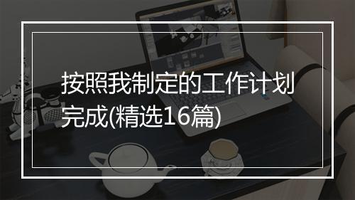 按照我制定的工作计划完成(精选16篇)