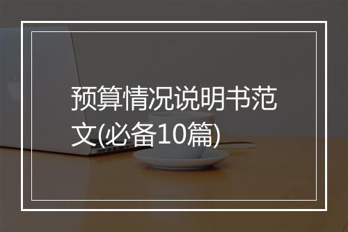 预算情况说明书范文(必备10篇)