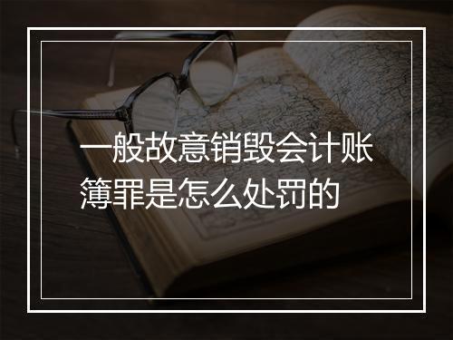 一般故意销毁会计账簿罪是怎么处罚的
