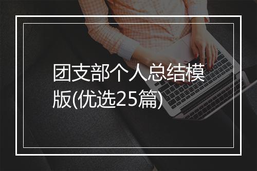 团支部个人总结模版(优选25篇)