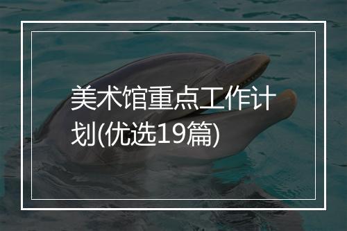 美术馆重点工作计划(优选19篇)