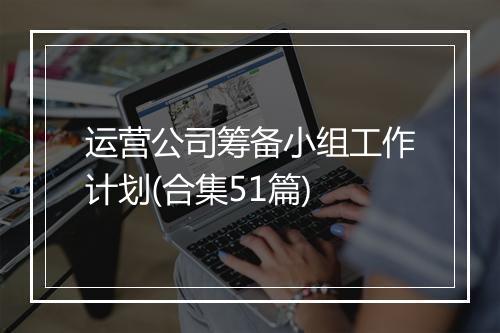 运营公司筹备小组工作计划(合集51篇)