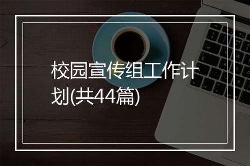 校园宣传组工作计划(共44篇)