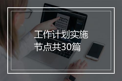 工作计划实施节点共30篇