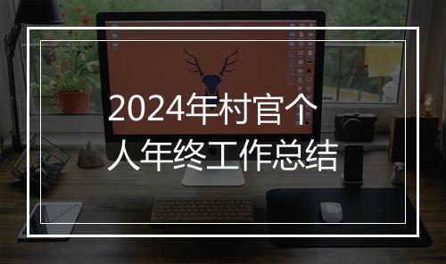 2024年村官个人年终工作总结