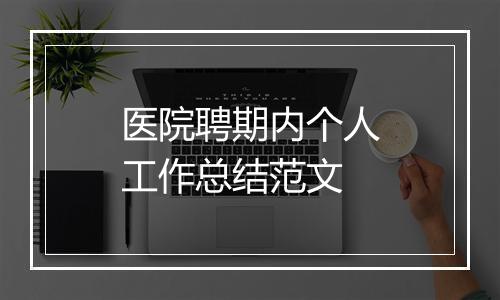 医院聘期内个人工作总结范文