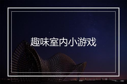 趣味室内小游戏