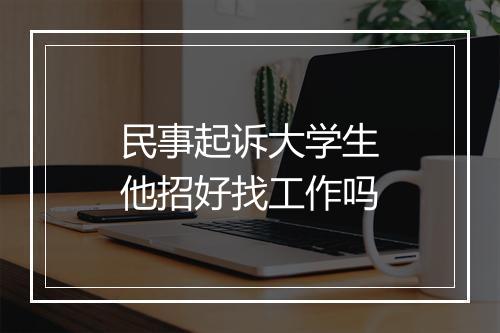 民事起诉大学生他招好找工作吗