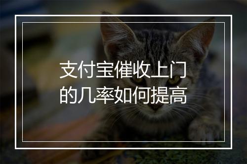 支付宝催收上门的几率如何提高