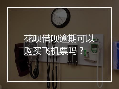 花呗借呗逾期可以购买飞机票吗？