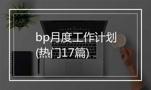 bp月度工作计划(热门17篇)