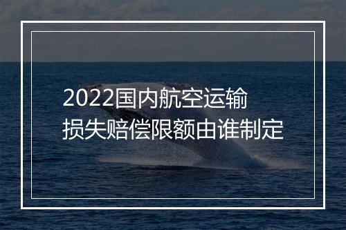 2022国内航空运输损失赔偿限额由谁制定