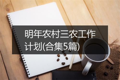 明年农村三农工作计划(合集5篇)