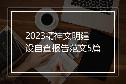2023精神文明建设自查报告范文5篇