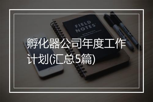 孵化器公司年度工作计划(汇总5篇)