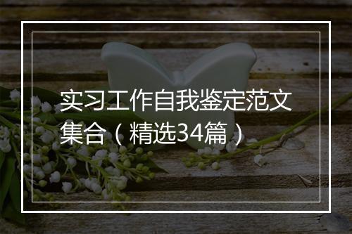 实习工作自我鉴定范文集合（精选34篇）
