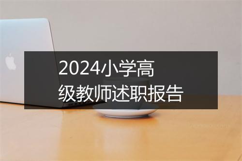2024小学高级教师述职报告