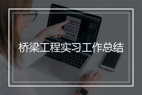桥梁工程实习工作总结