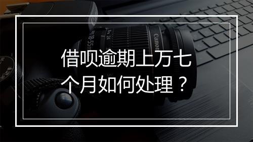 借呗逾期上万七个月如何处理？