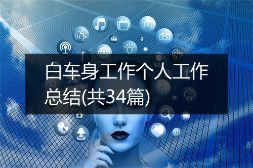 白车身工作个人工作总结(共34篇)