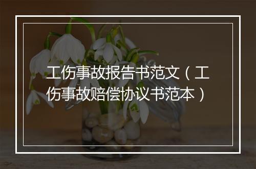 工伤事故报告书范文（工伤事故赔偿协议书范本）