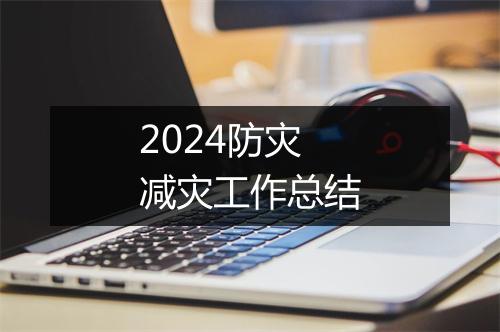2024防灾减灾工作总结