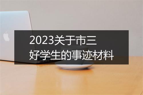 2023关于市三好学生的事迹材料