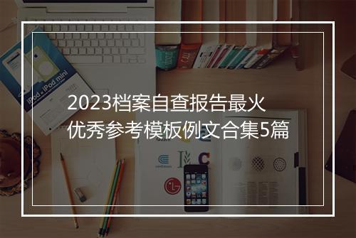 2023档案自查报告最火优秀参考模板例文合集5篇