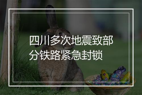 四川多次地震致部分铁路紧急封锁