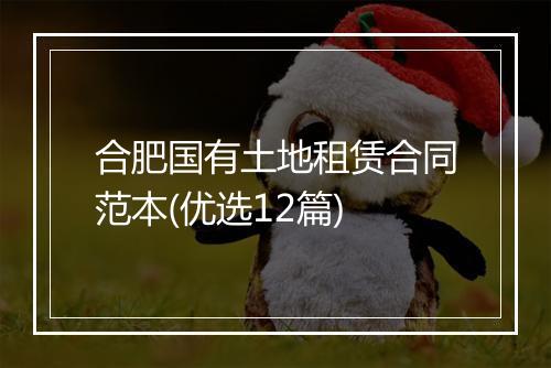合肥国有土地租赁合同范本(优选12篇)