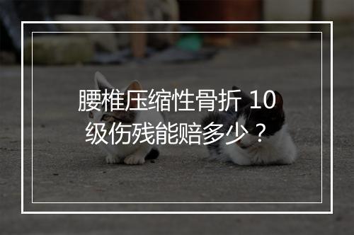 腰椎压缩性骨折 10 级伤残能赔多少？