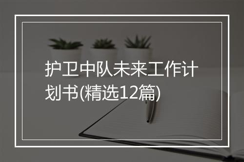 护卫中队未来工作计划书(精选12篇)