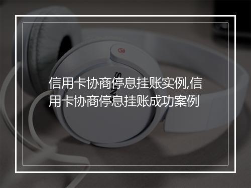 信用卡协商停息挂账实例,信用卡协商停息挂账成功案例