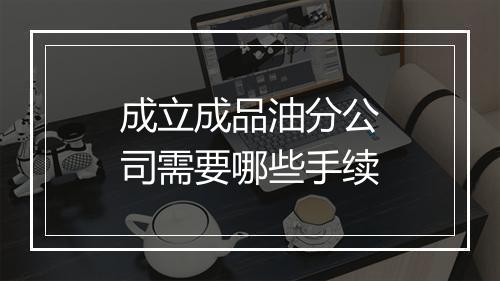 成立成品油分公司需要哪些手续
