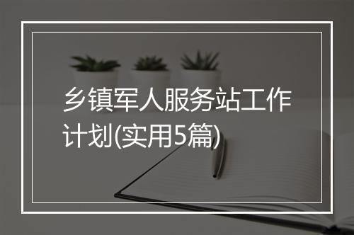 乡镇军人服务站工作计划(实用5篇)