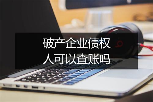 破产企业债权人可以查账吗