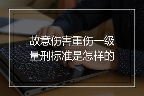 故意伤害重伤一级量刑标准是怎样的