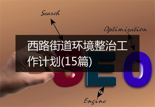 西路街道环境整治工作计划(15篇)