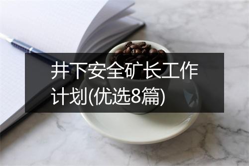 井下安全矿长工作计划(优选8篇)