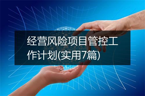 经营风险项目管控工作计划(实用7篇)
