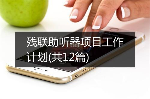 残联助听器项目工作计划(共12篇)