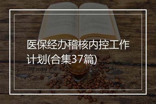 医保经办稽核内控工作计划(合集37篇)