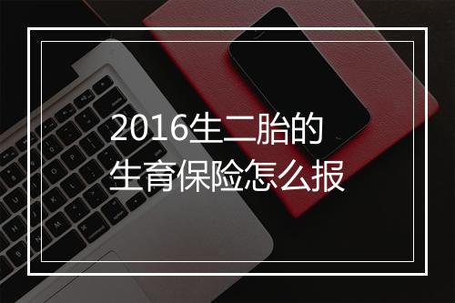 2016生二胎的生育保险怎么报