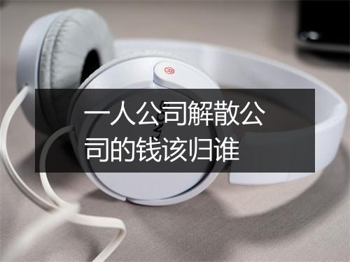 一人公司解散公司的钱该归谁
