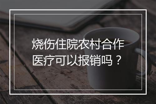 烧伤住院农村合作医疗可以报销吗？