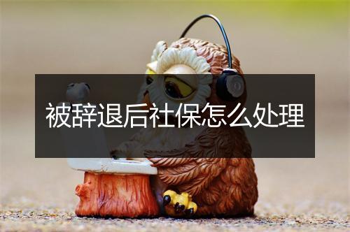被辞退后社保怎么处理