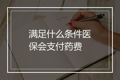 满足什么条件医保会支付药费